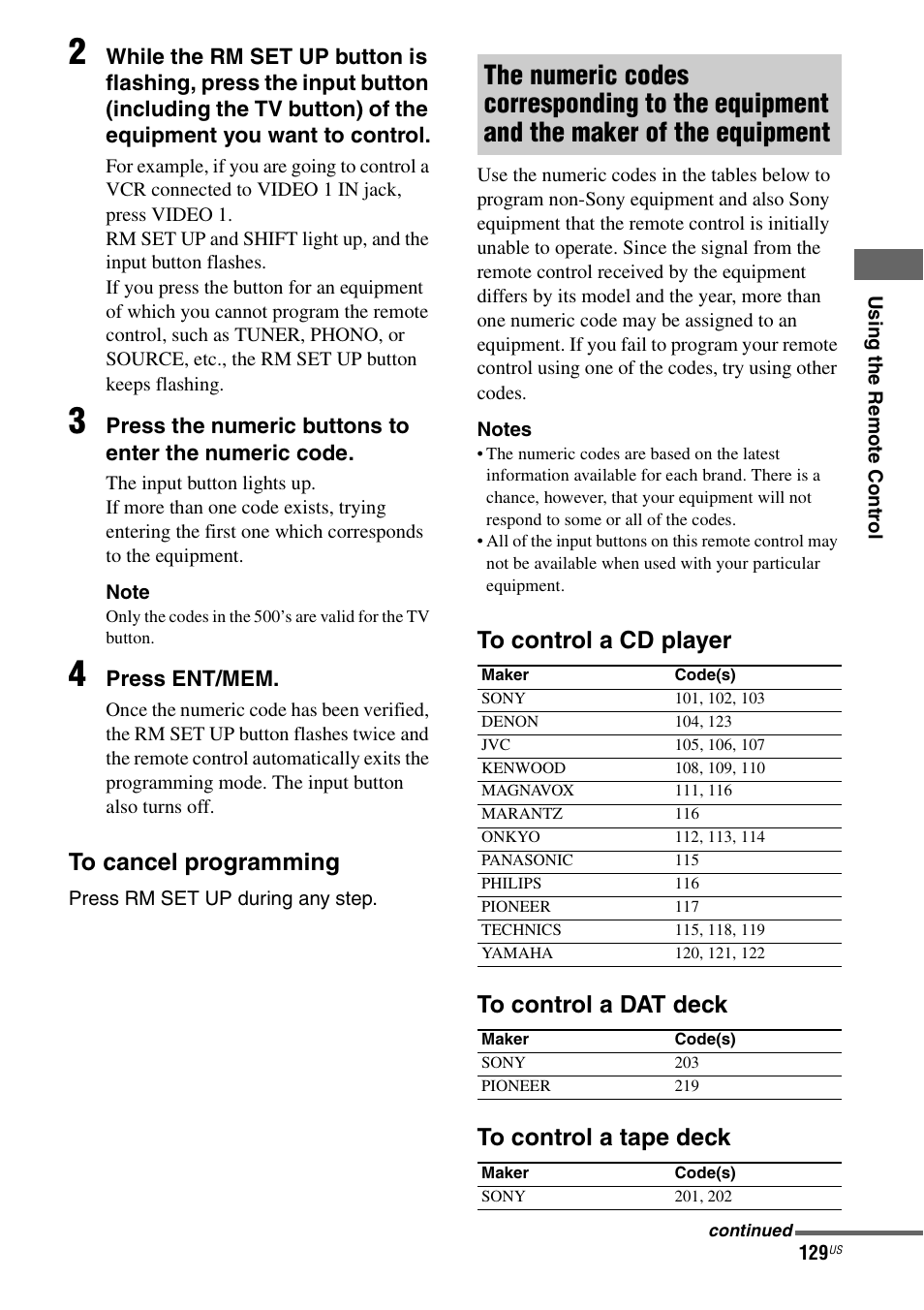 Sony STR-DA5700ES User Manual | Page 129 / 155