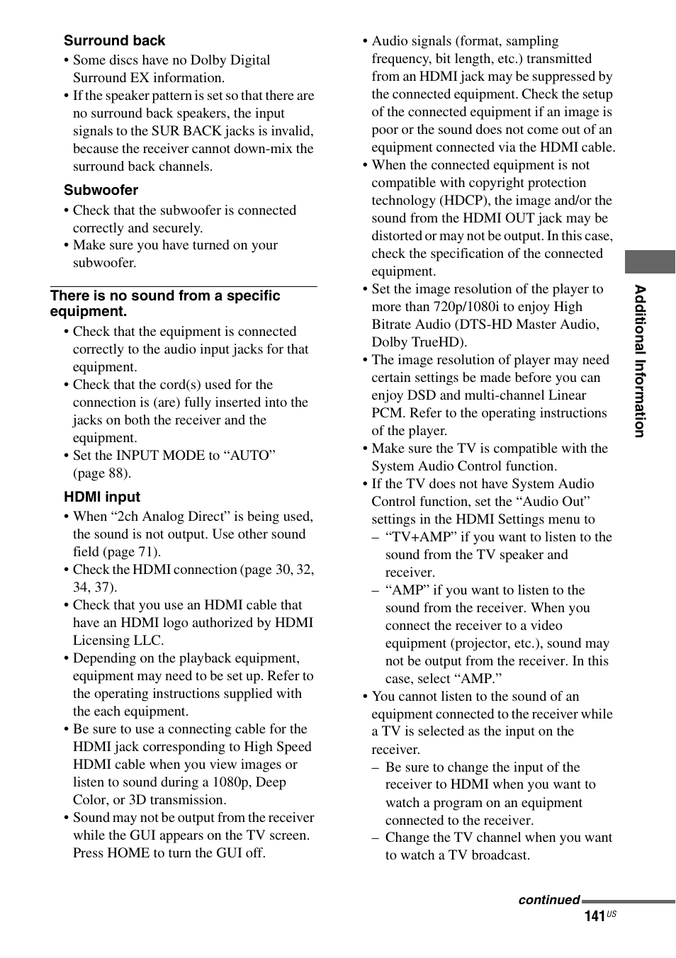 Sony STR-DA5700ES User Manual | Page 141 / 155