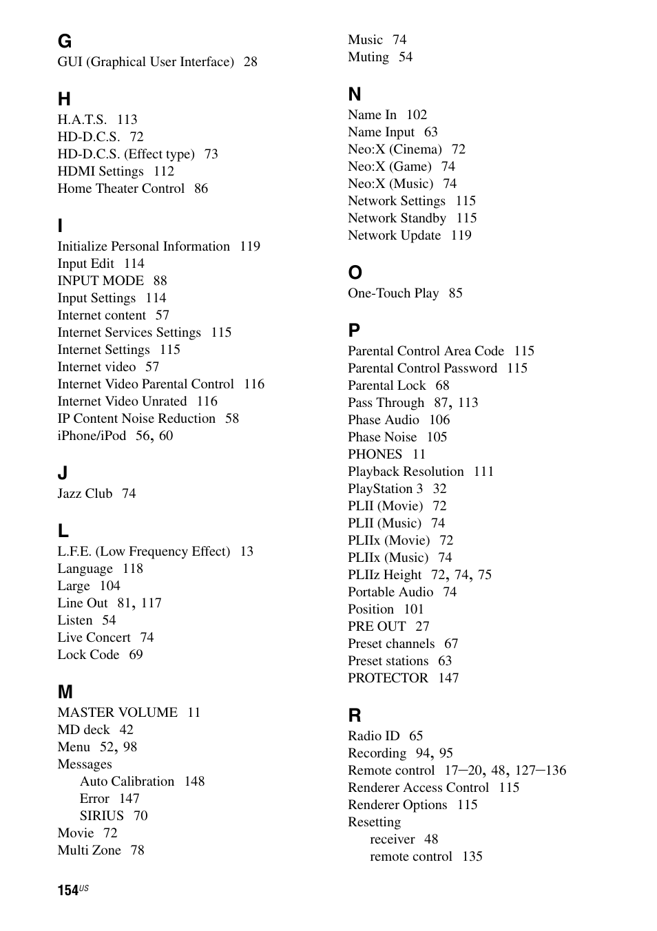 Sony STR-DA5700ES User Manual | Page 154 / 155