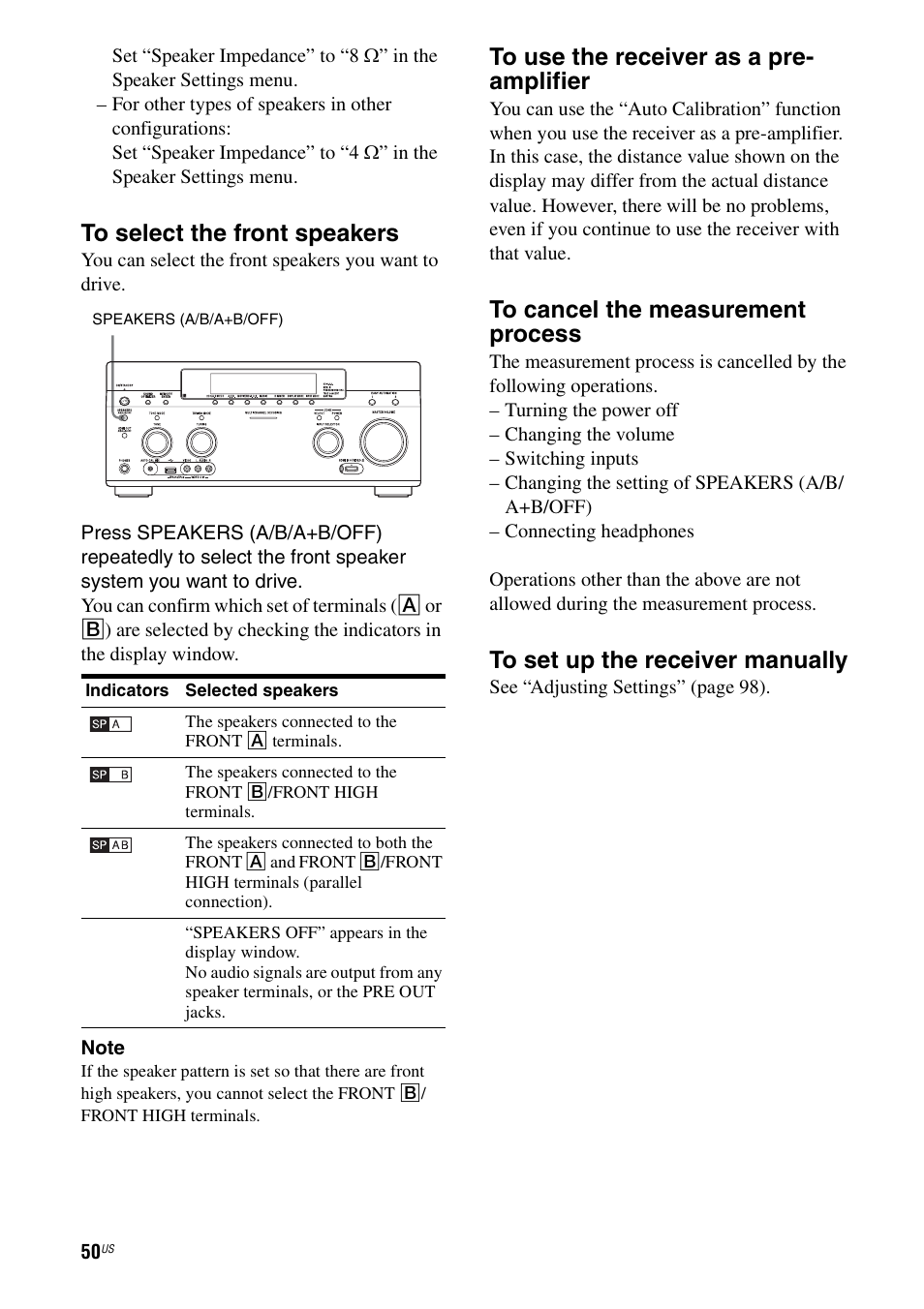 Sony STR-DA5700ES User Manual | Page 50 / 155