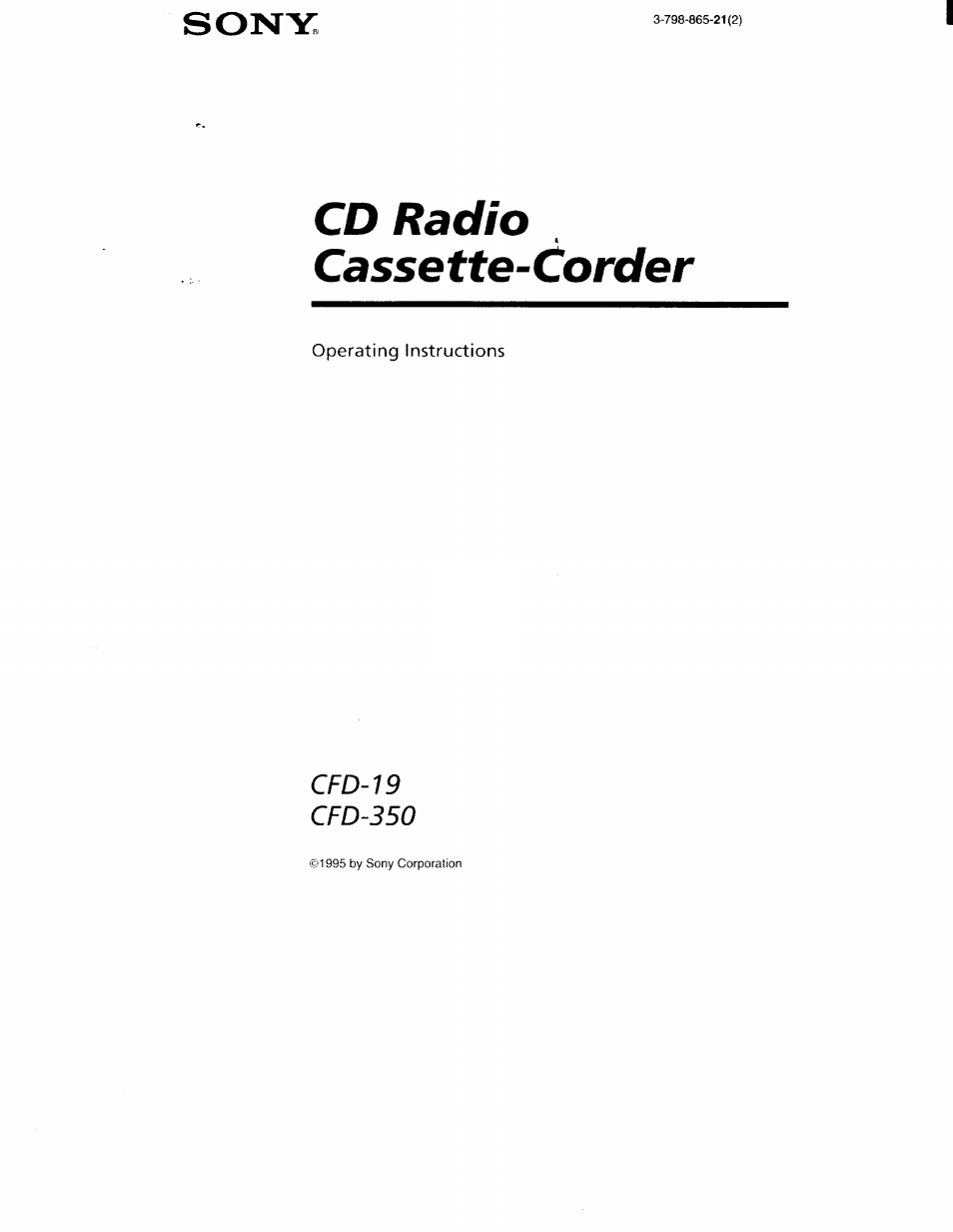 Sony CFD-350 User Manual | 27 pages