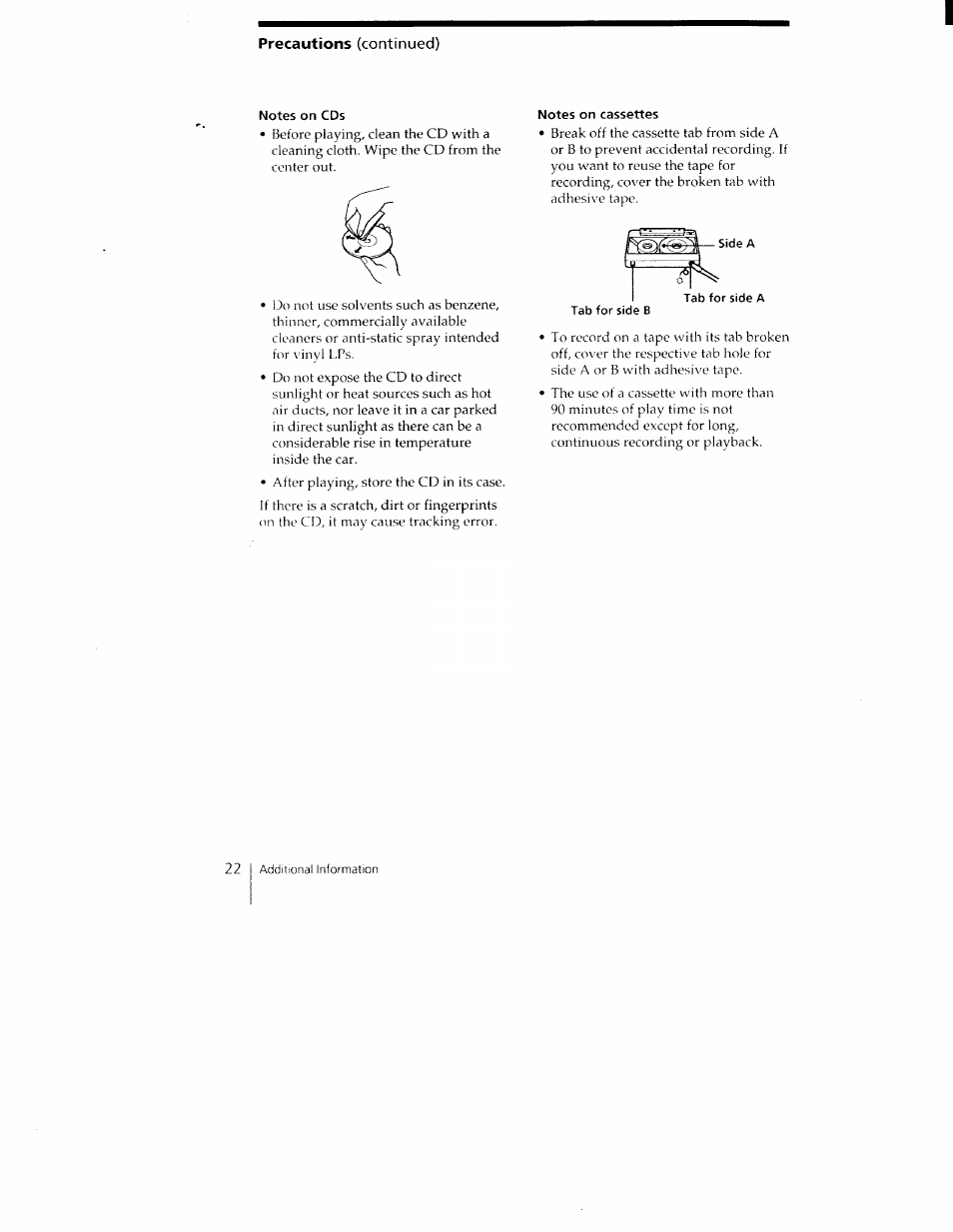 Sony CFD-350 User Manual | Page 22 / 27
