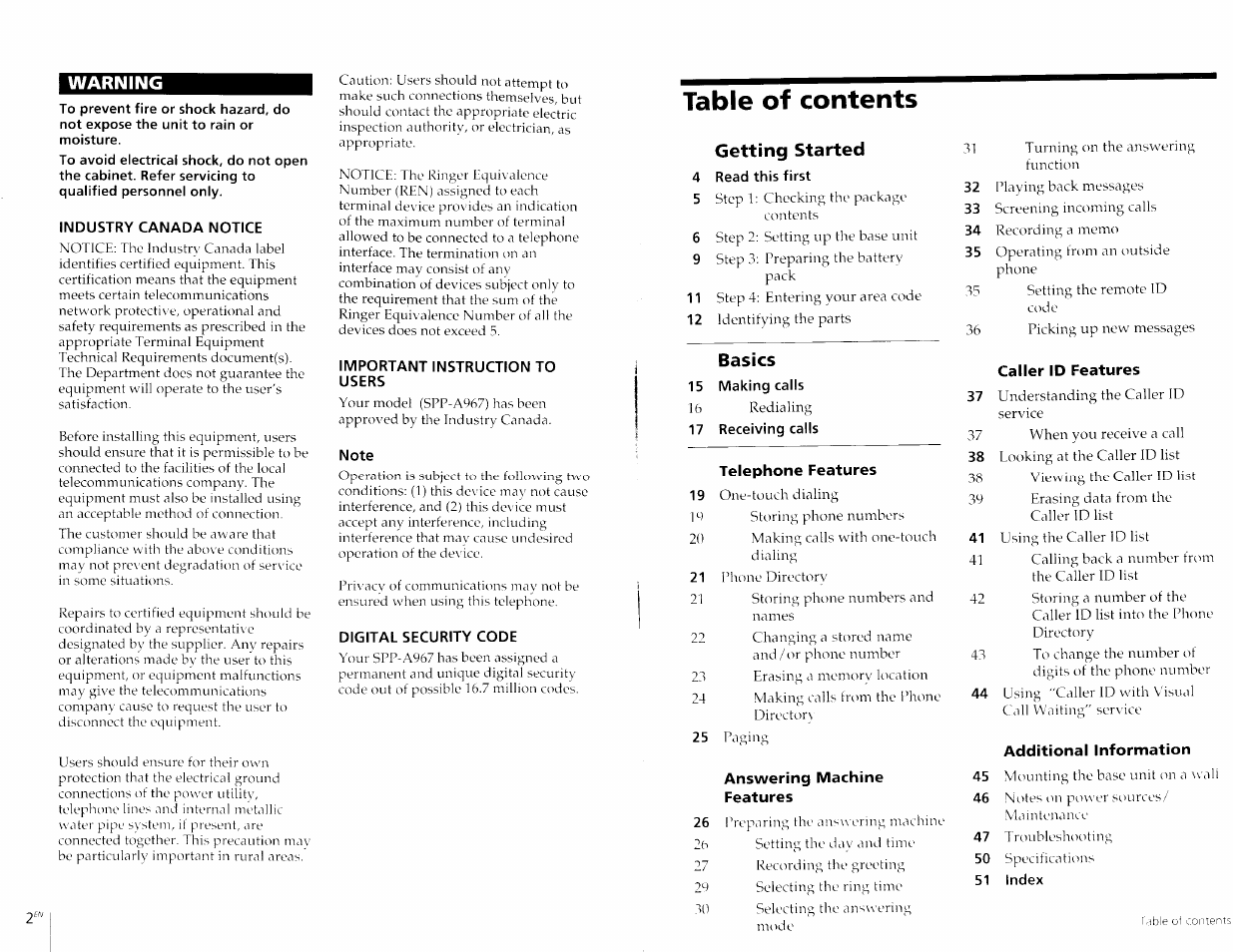 Sony SPP-A967 User Manual | Page 2 / 26