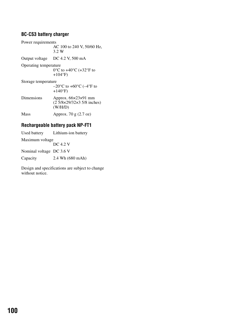 Sony DSC-T5 User Manual | Page 100 / 107