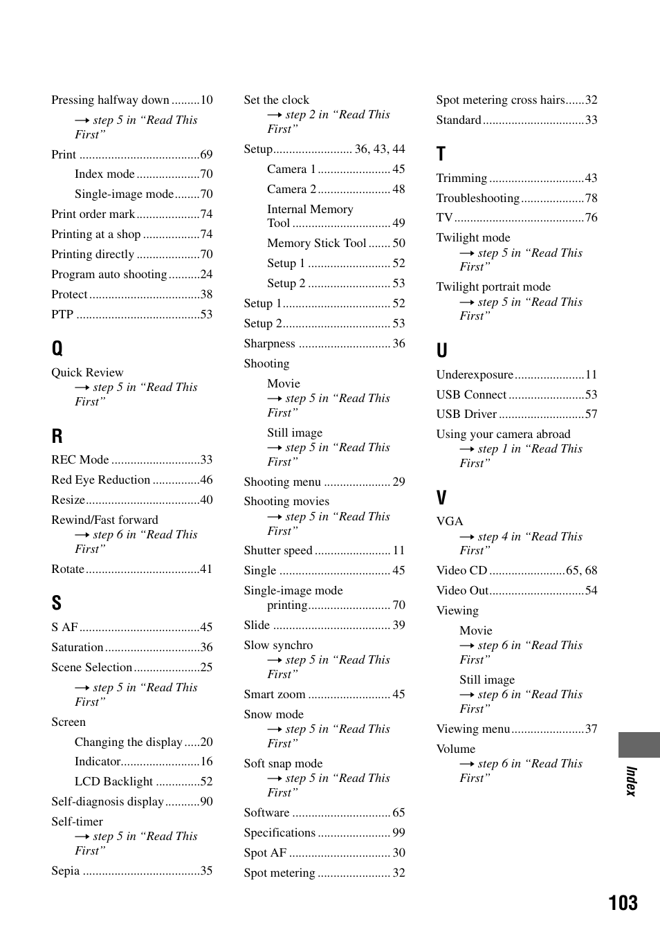 Sony DSC-T5 User Manual | Page 103 / 107