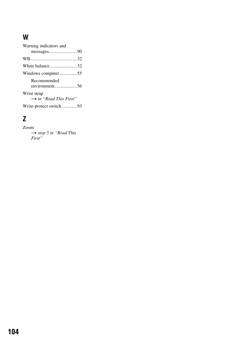 Sony DSC-T5 User Manual | Page 104 / 107