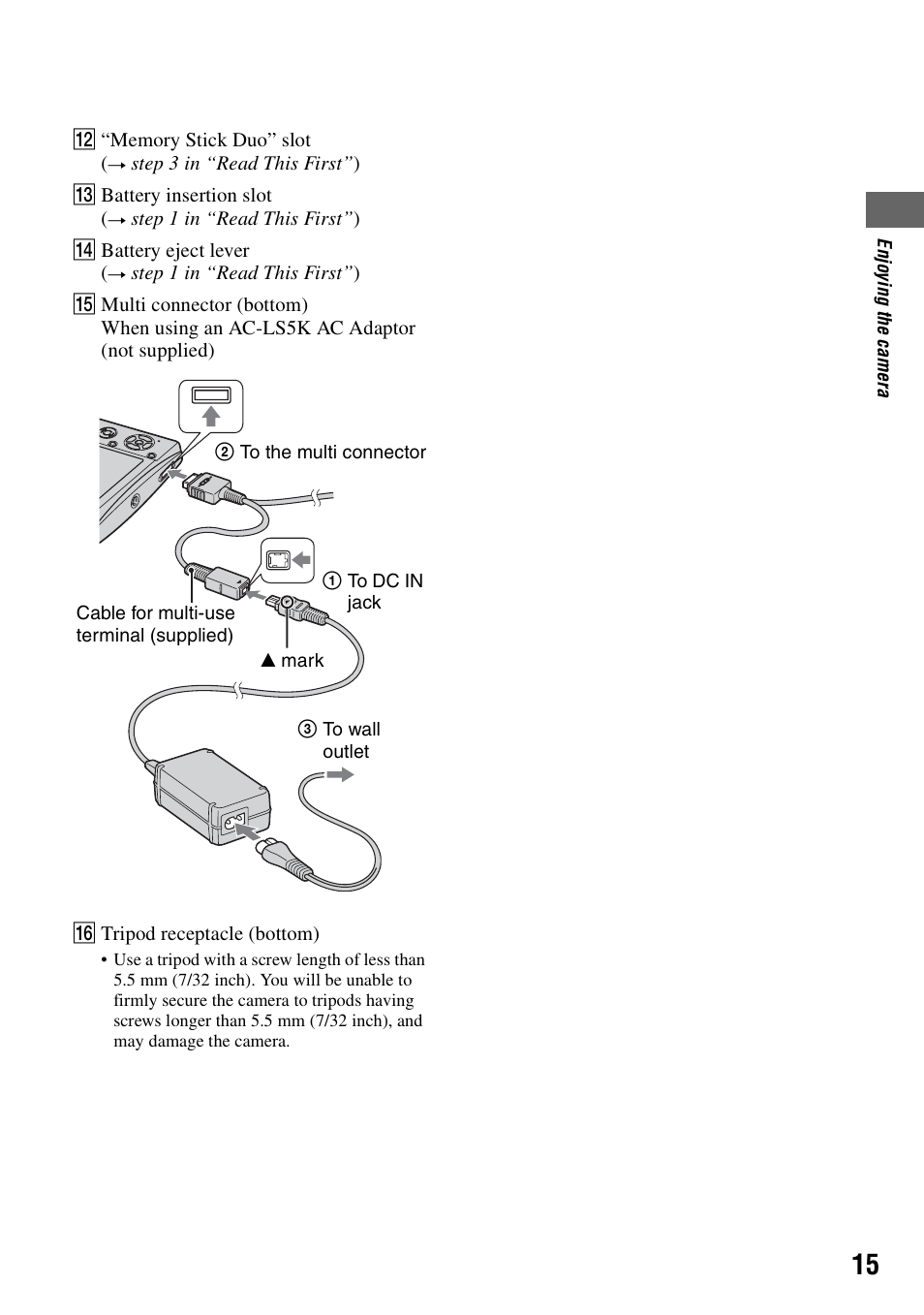 Sony DSC-T5 User Manual | Page 15 / 107