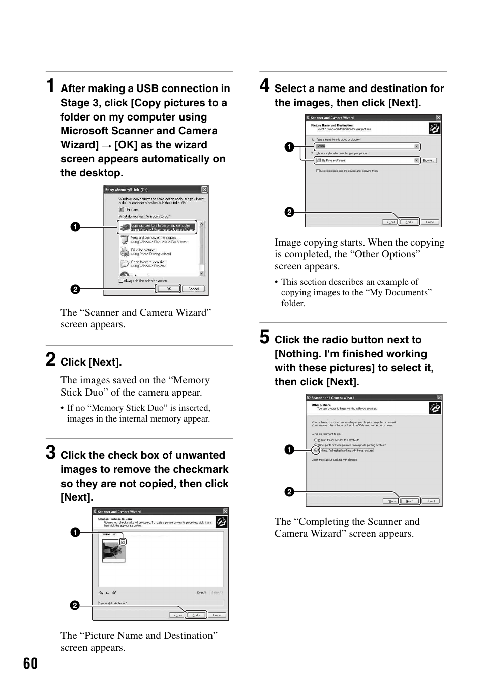 Sony DSC-T5 User Manual | Page 60 / 107