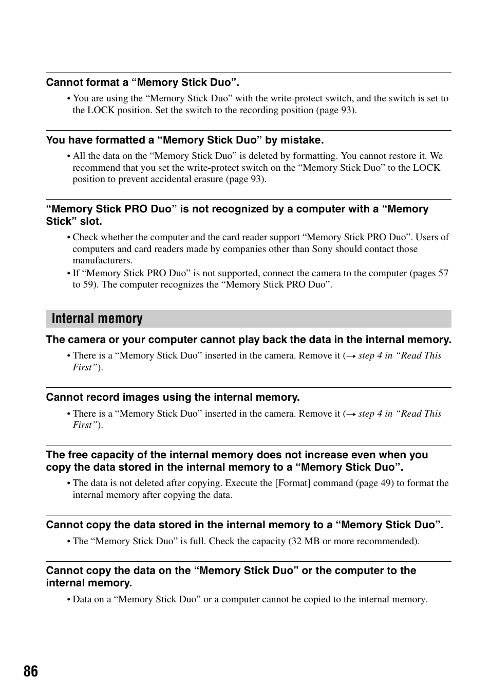 Sony DSC-T5 User Manual | Page 86 / 107