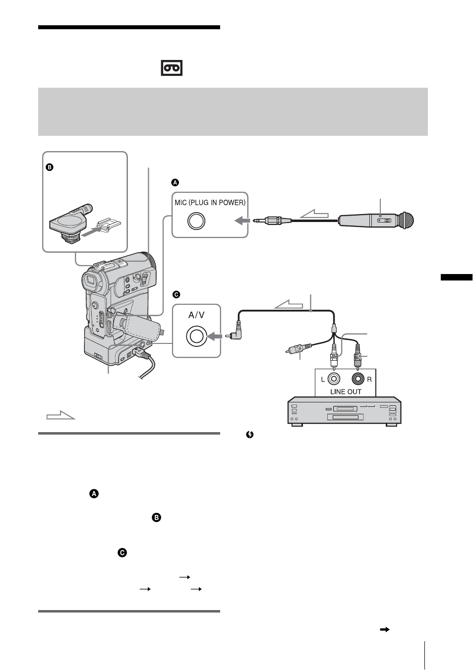 Dubbing sound to a recorded tape, Preparing for audio recording, Du b b in g /e d itin g | Sony DCR-PC350 User Manual | Page 105 / 152