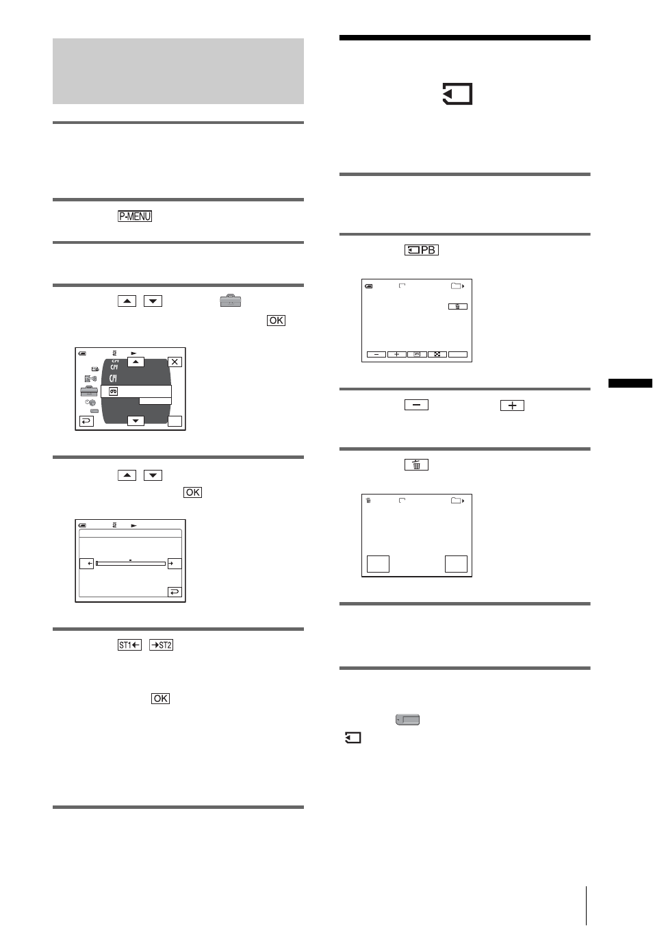 Deleting recorded pictures, Checking and adjusting the recorded sound, Du b b in g /e d itin g | Sony DCR-PC350 User Manual | Page 107 / 152