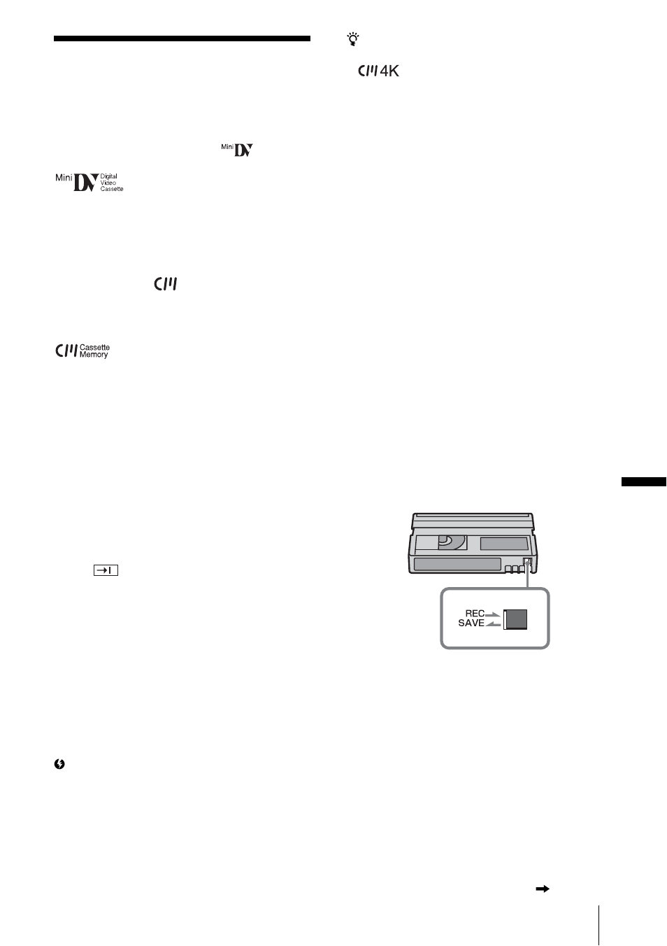 Usable cassette tapes, P. 127) | Sony DCR-PC350 User Manual | Page 127 / 152