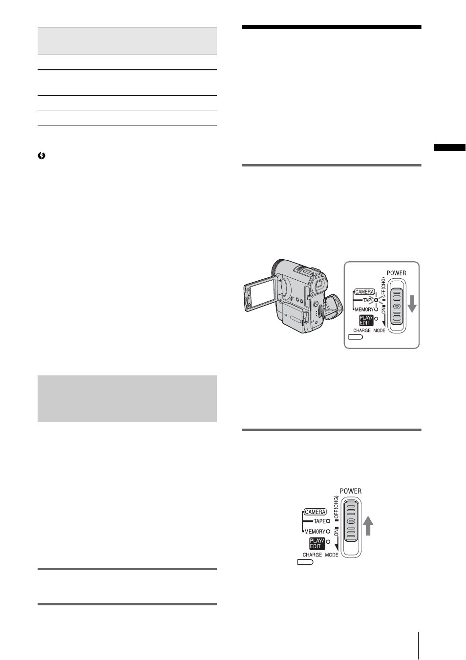 Using an outside power source, Step 3: turning the power on, Get ting st art e d 19 | Sony DCR-PC350 User Manual | Page 19 / 152