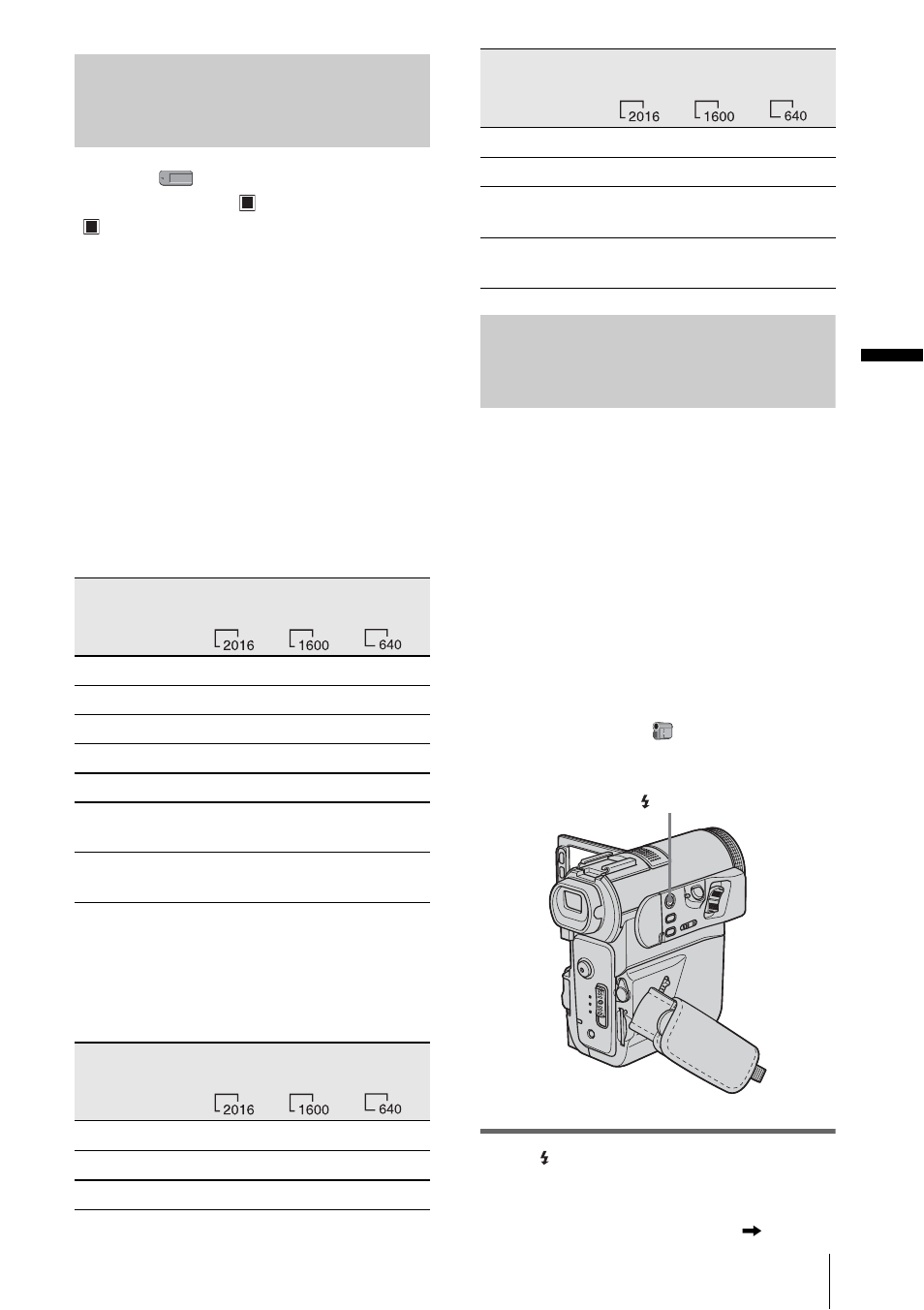 Selecting image quality or size, Using the flash, Selecting image quality or size using the flash | Recor d ing | Sony DCR-PC350 User Manual | Page 33 / 152