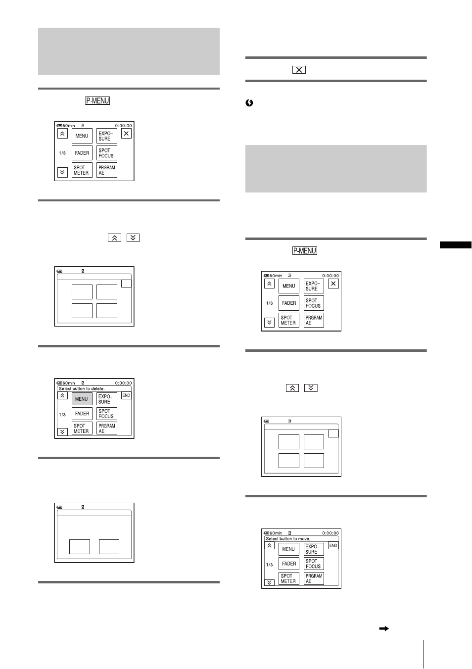 Deleting menu – delete | Sony DCR-PC350 User Manual | Page 91 / 152