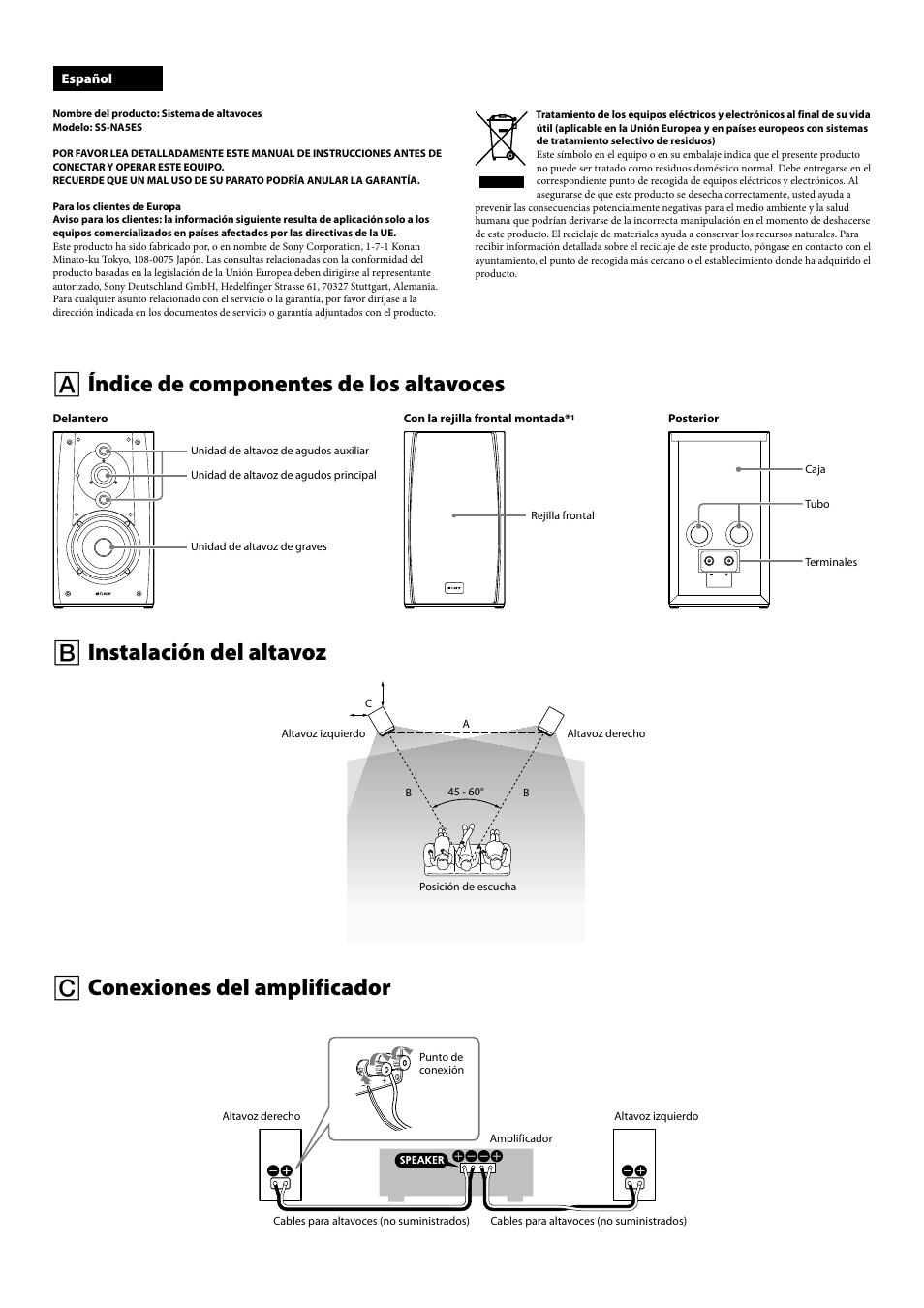 Sony SS-NA5ES User Manual | Page 6 / 8