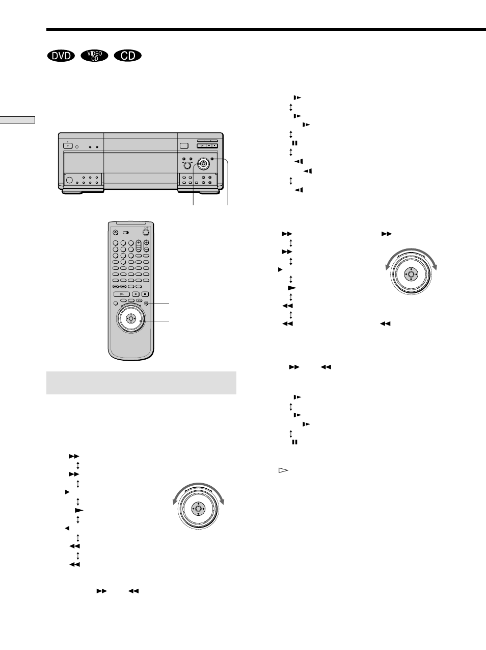 Playing at various speeds/frame by frame, Playing at various speeds/frame by frame 22 | Sony DVP-CX860 User Manual | Page 22 / 88