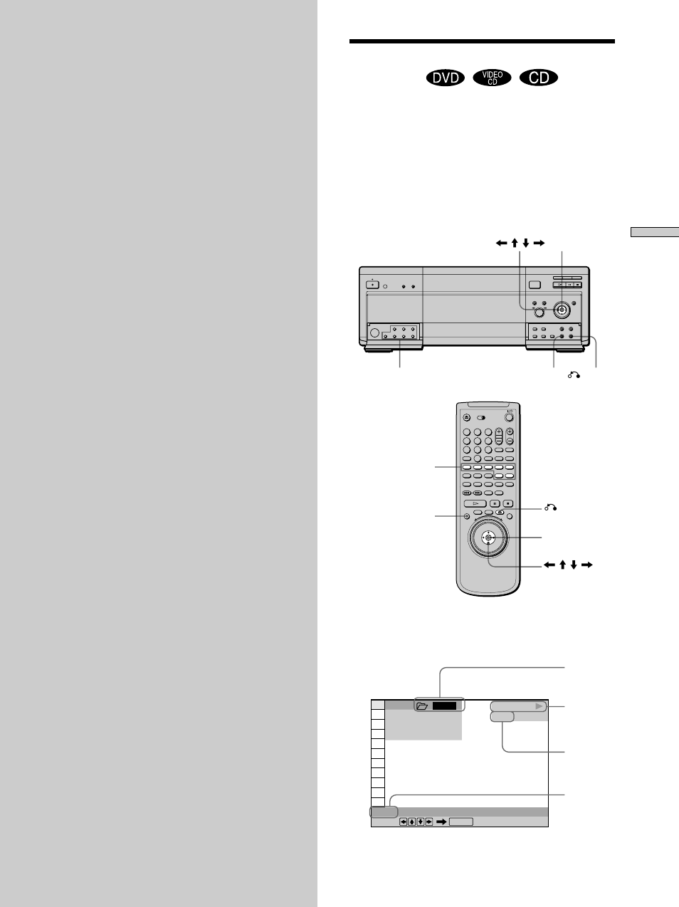 Using various functions with the control menu, Using the control menu display, Using the control menu display 37 | Sony DVP-CX860 User Manual | Page 37 / 88