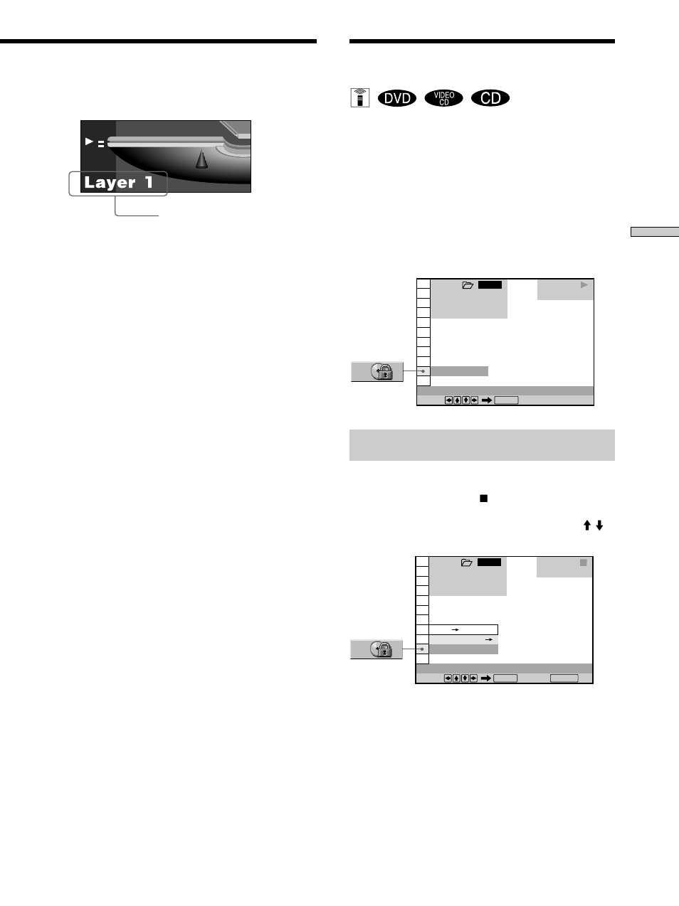 Locking discs (custom parental control), Locking discs (custom parental control) 49, Locking discs (custom parental control) z | Sony DVP-CX860 User Manual | Page 49 / 88