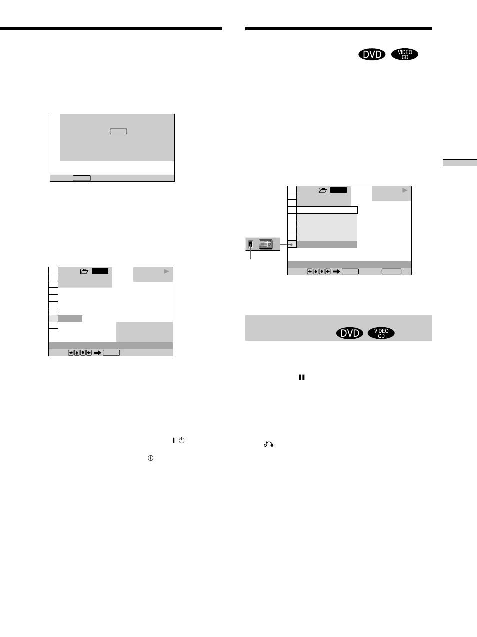 Using the quick reference screen (viewer), Using the quick reference screen (viewer) 57 | Sony DVP-CX860 User Manual | Page 57 / 88