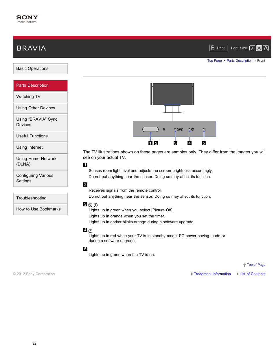 Front | Sony XBR-84X900 User Manual | Page 37 / 185