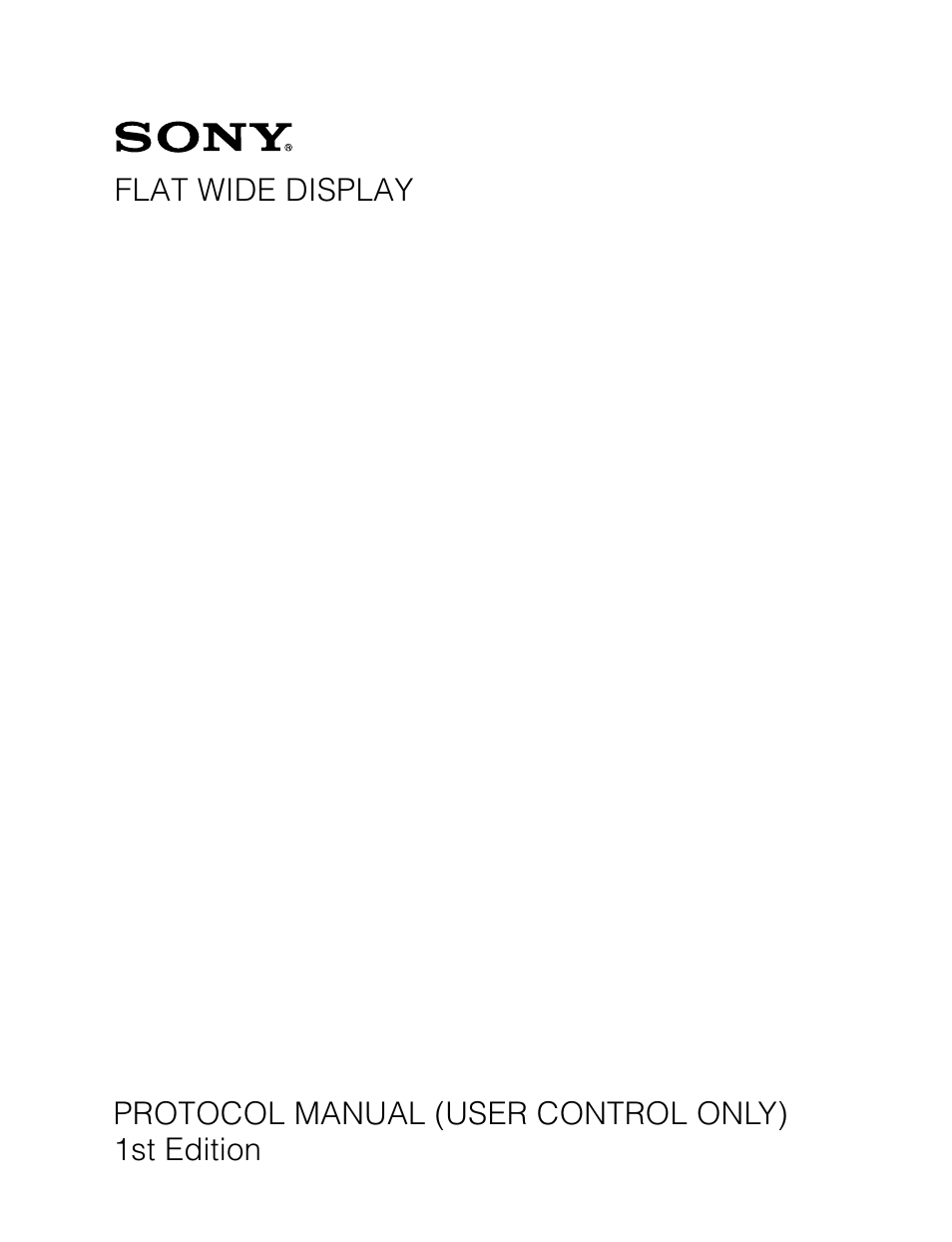 Sony FWD-50PX1 User Manual | 18 pages