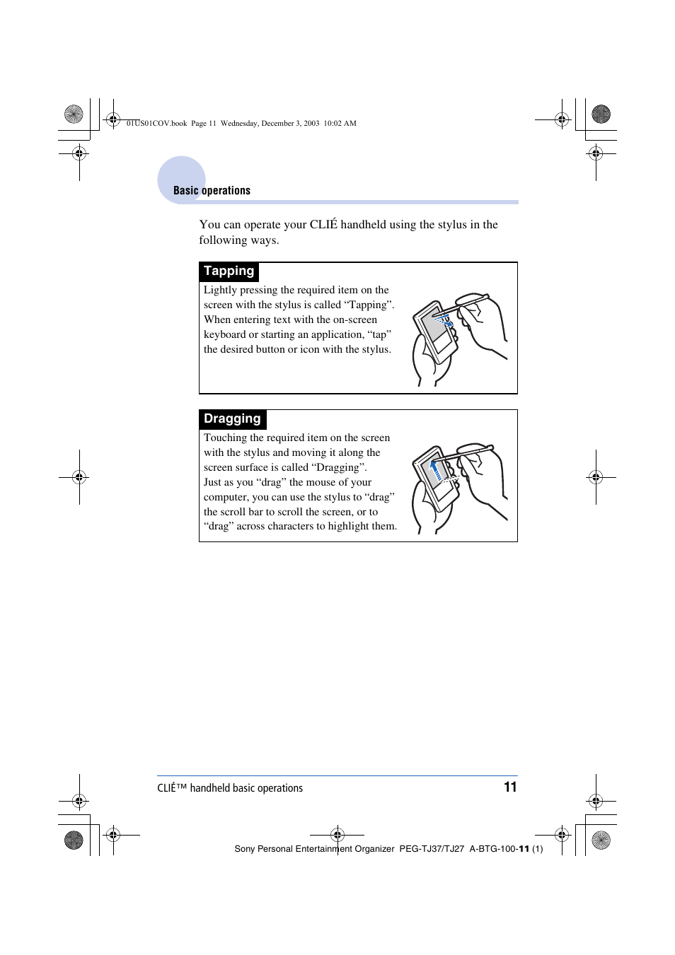 Sony PEG-TJ27 User Manual | Page 11 / 195