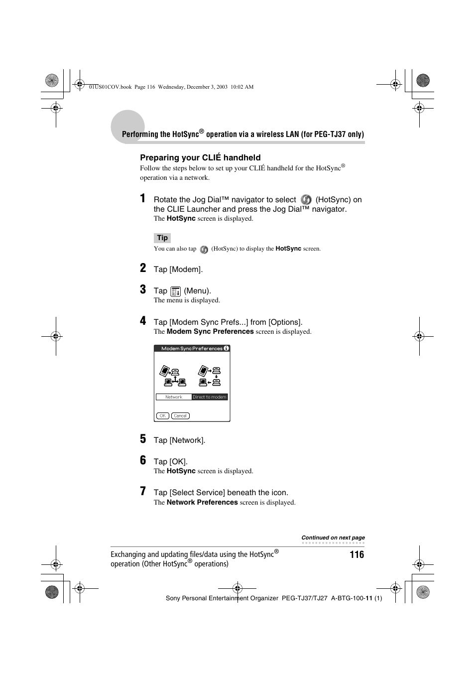 Sony PEG-TJ27 User Manual | Page 116 / 195