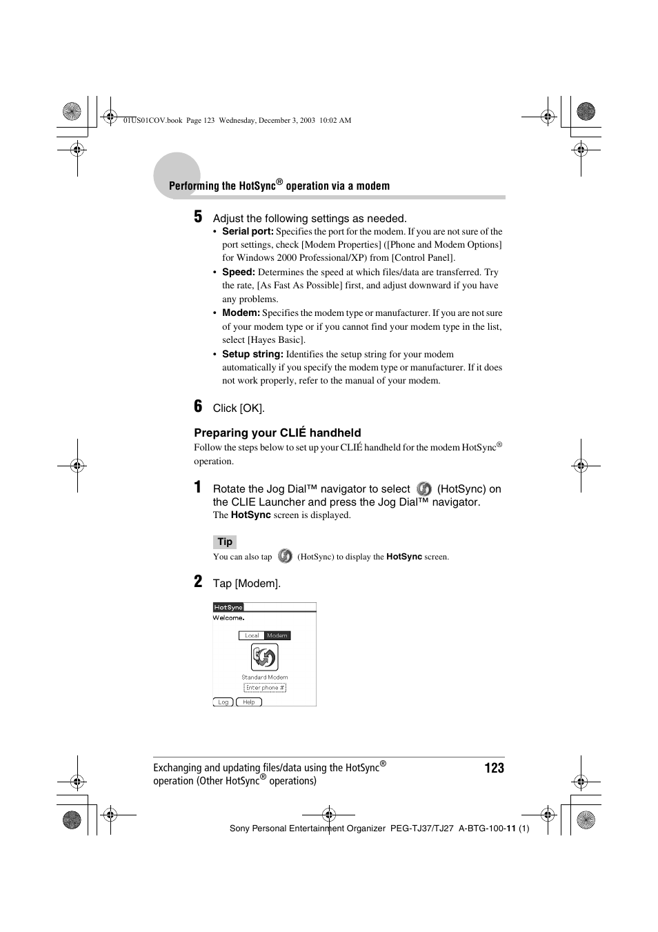 Sony PEG-TJ27 User Manual | Page 123 / 195