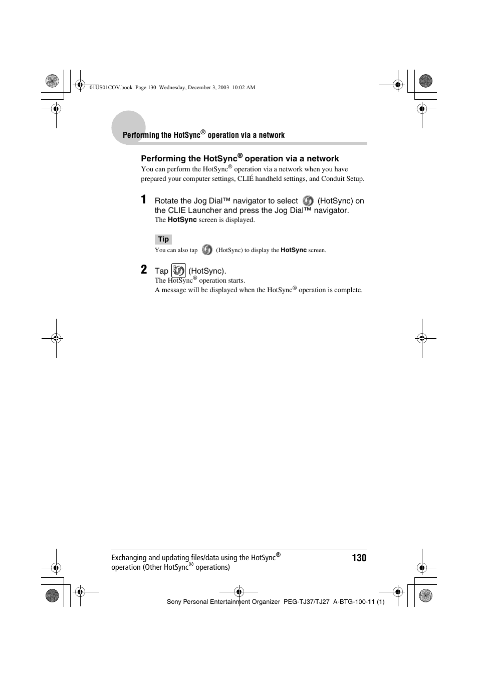 Sony PEG-TJ27 User Manual | Page 130 / 195