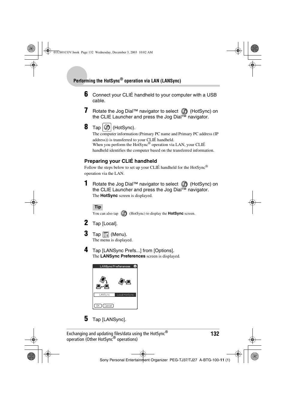 Sony PEG-TJ27 User Manual | Page 132 / 195