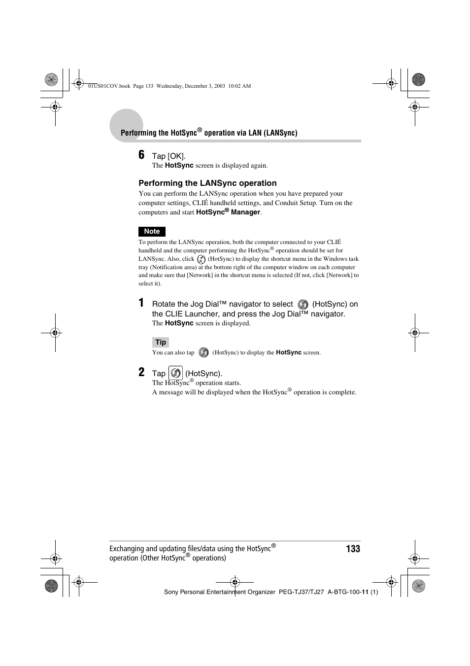 Sony PEG-TJ27 User Manual | Page 133 / 195