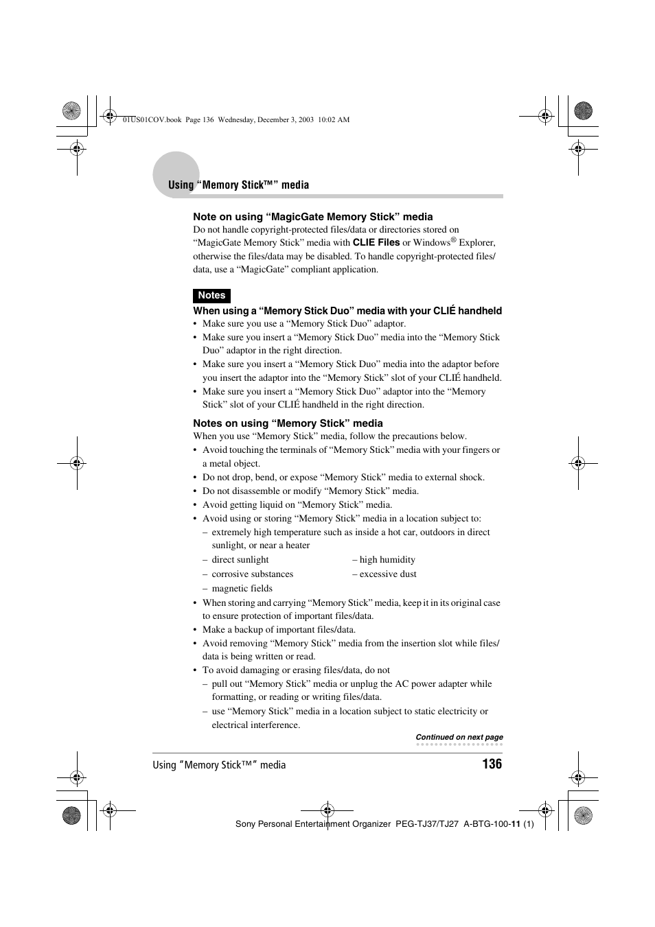 Sony PEG-TJ27 User Manual | Page 136 / 195