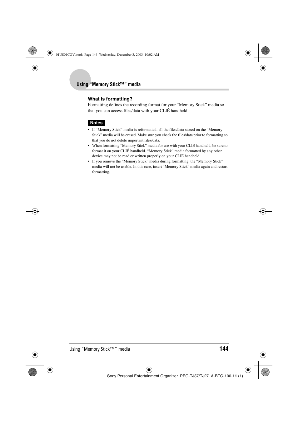 Sony PEG-TJ27 User Manual | Page 144 / 195