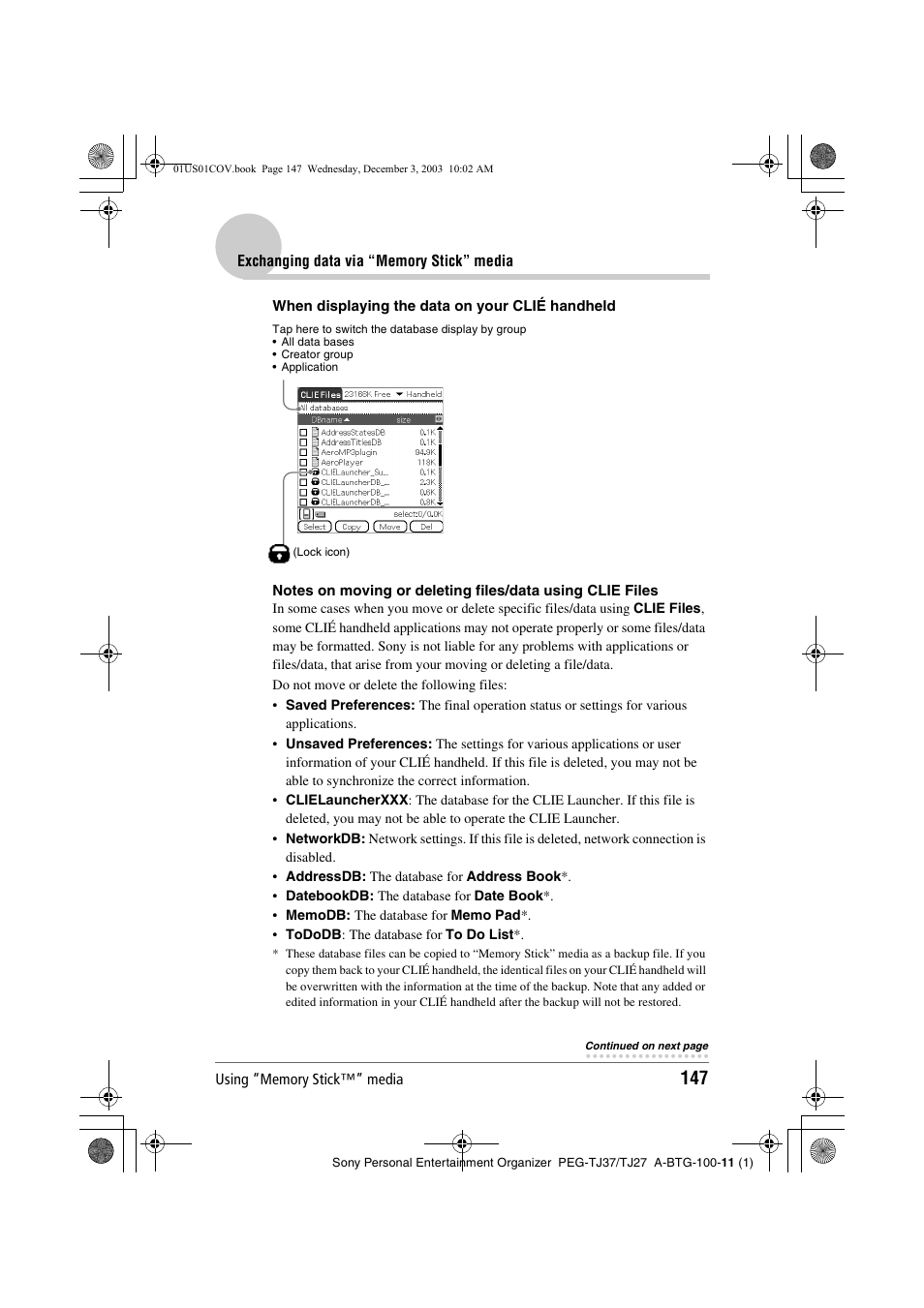 Sony PEG-TJ27 User Manual | Page 147 / 195