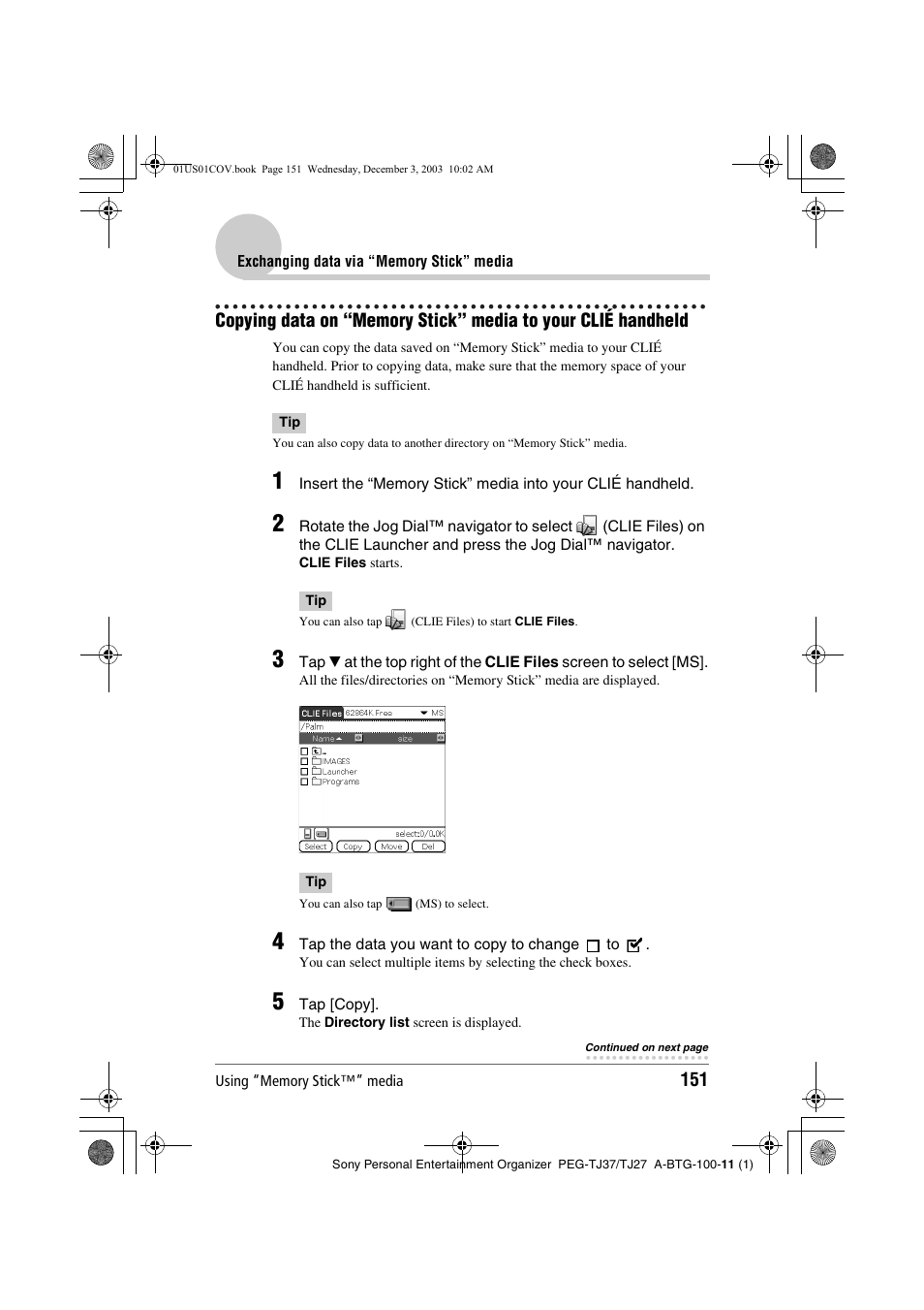 Sony PEG-TJ27 User Manual | Page 151 / 195