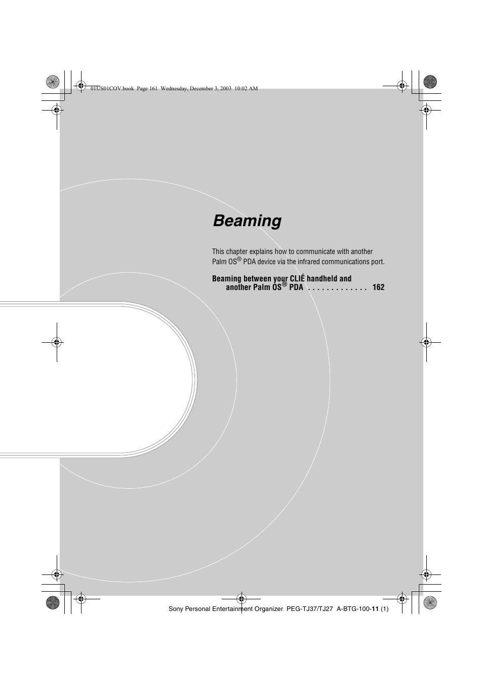 Beaming | Sony PEG-TJ27 User Manual | Page 161 / 195