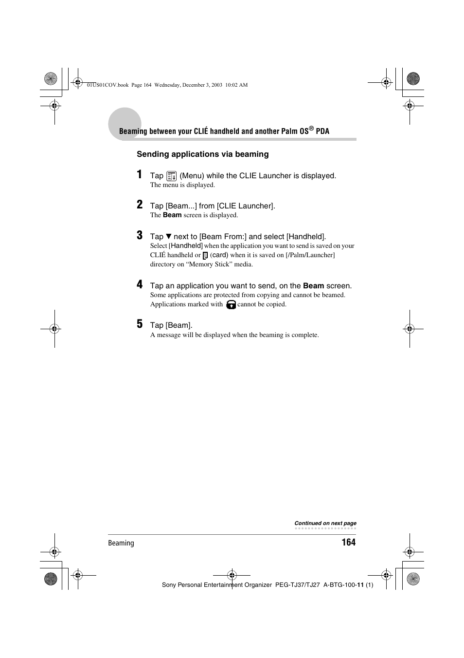 Sony PEG-TJ27 User Manual | Page 164 / 195