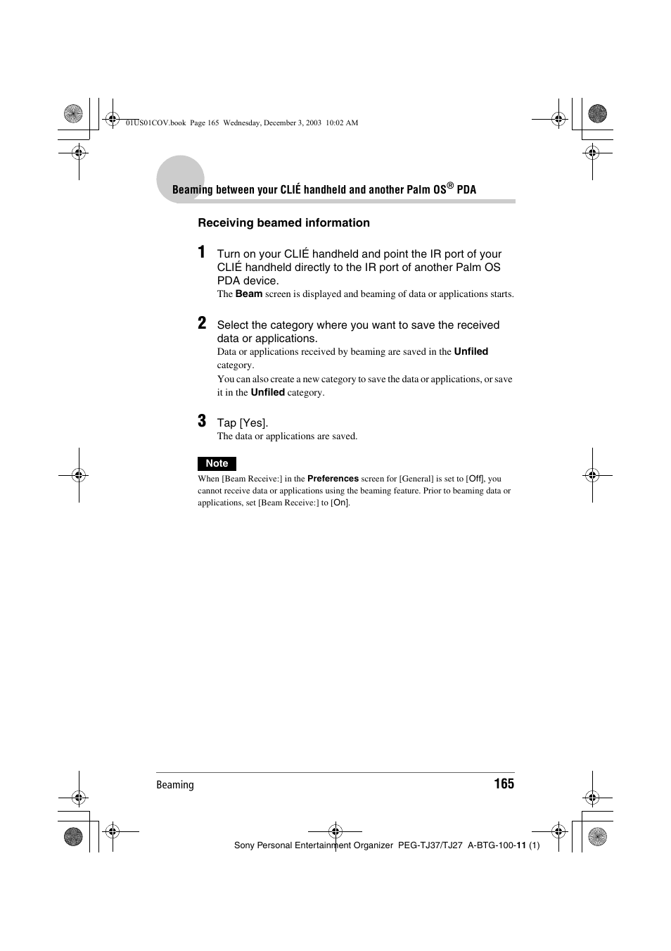 Sony PEG-TJ27 User Manual | Page 165 / 195