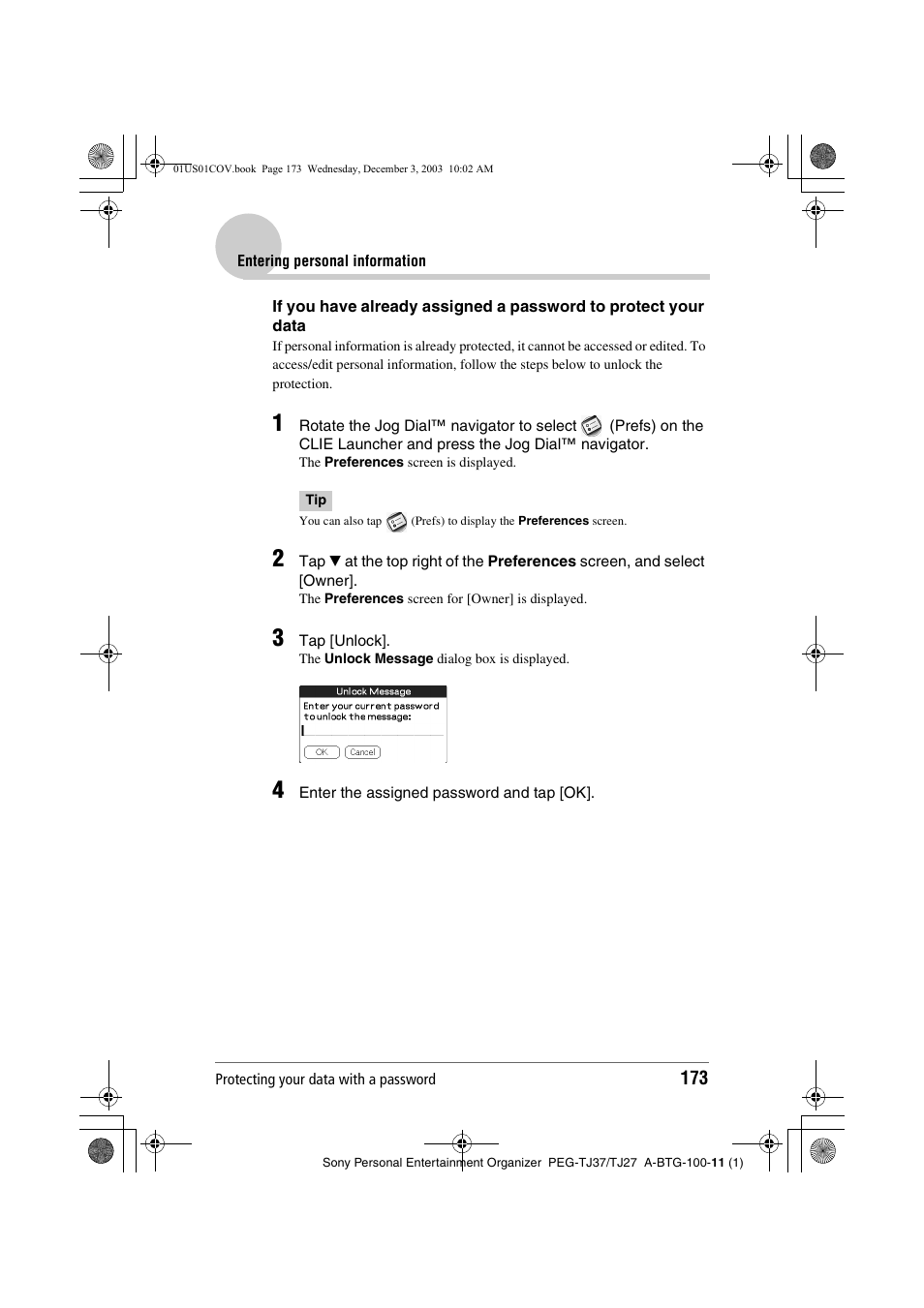 Sony PEG-TJ27 User Manual | Page 173 / 195