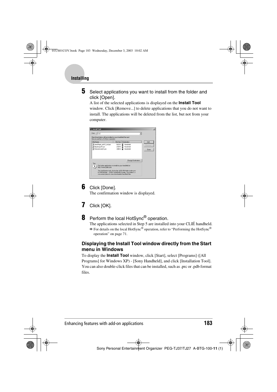 Sony PEG-TJ27 User Manual | Page 183 / 195