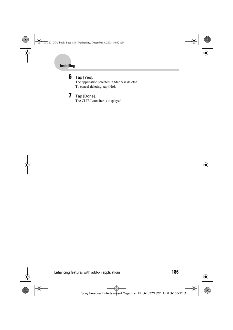 Sony PEG-TJ27 User Manual | Page 186 / 195