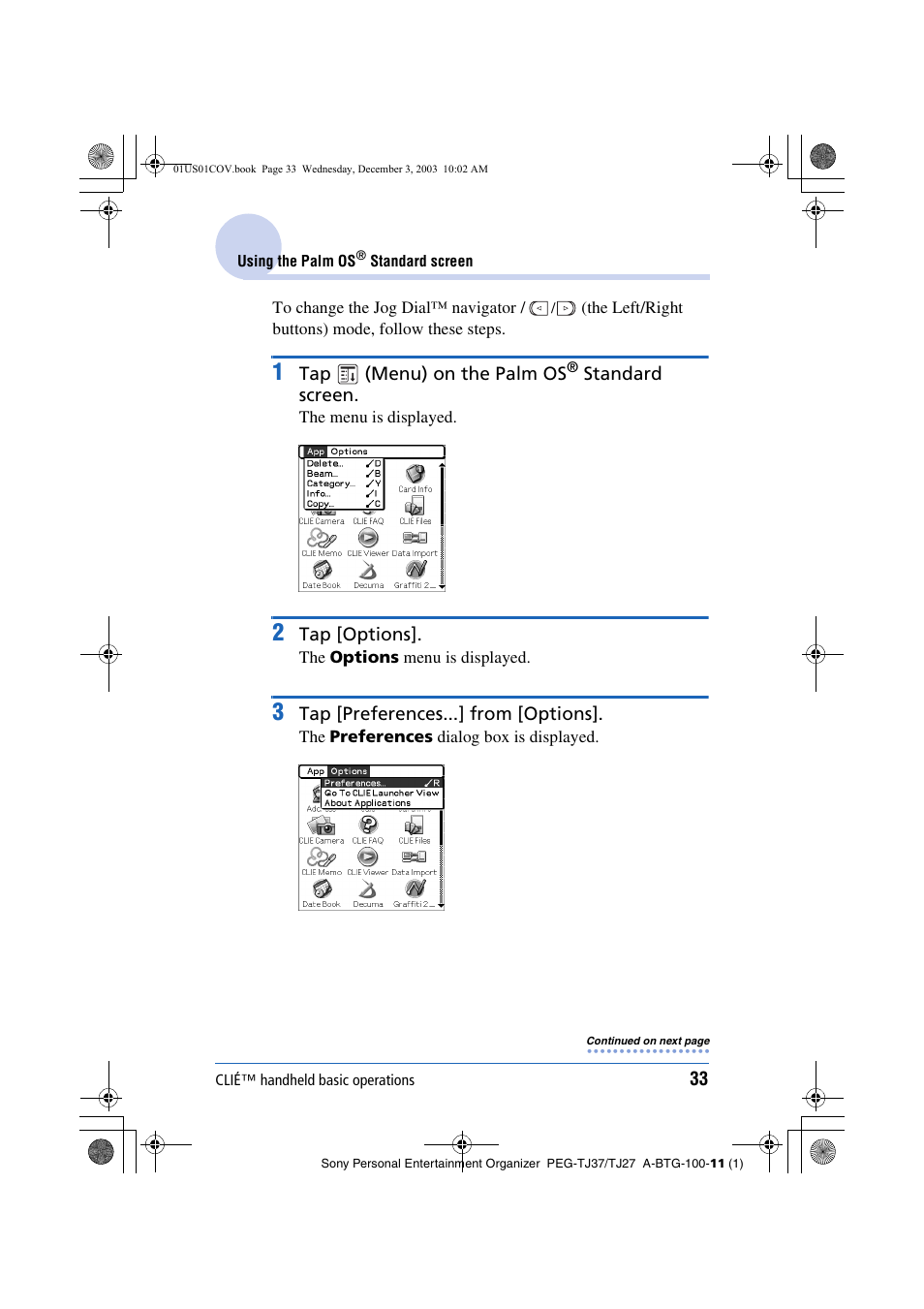 Sony PEG-TJ27 User Manual | Page 33 / 195