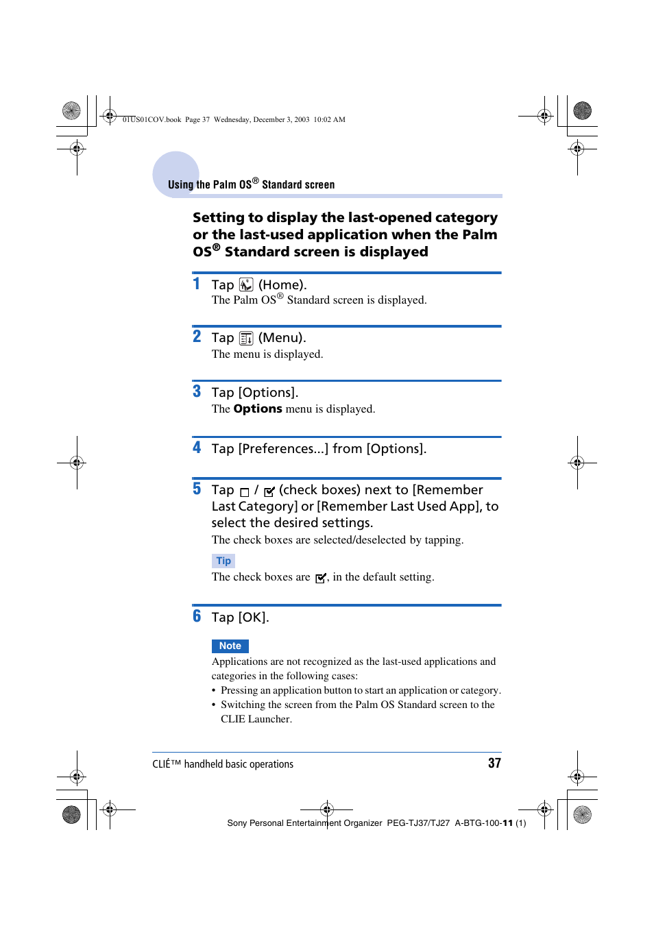 Sony PEG-TJ27 User Manual | Page 37 / 195