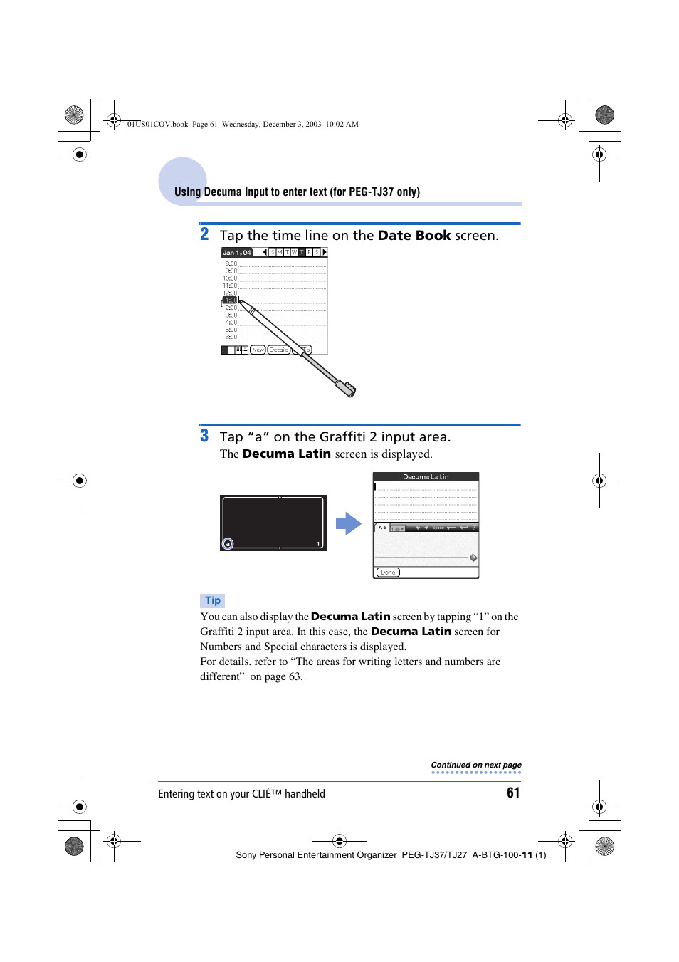 Sony PEG-TJ27 User Manual | Page 61 / 195