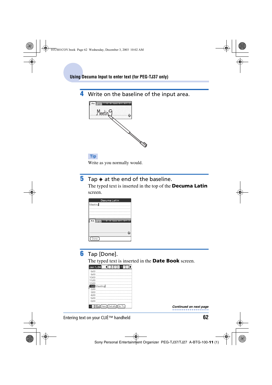 Sony PEG-TJ27 User Manual | Page 62 / 195