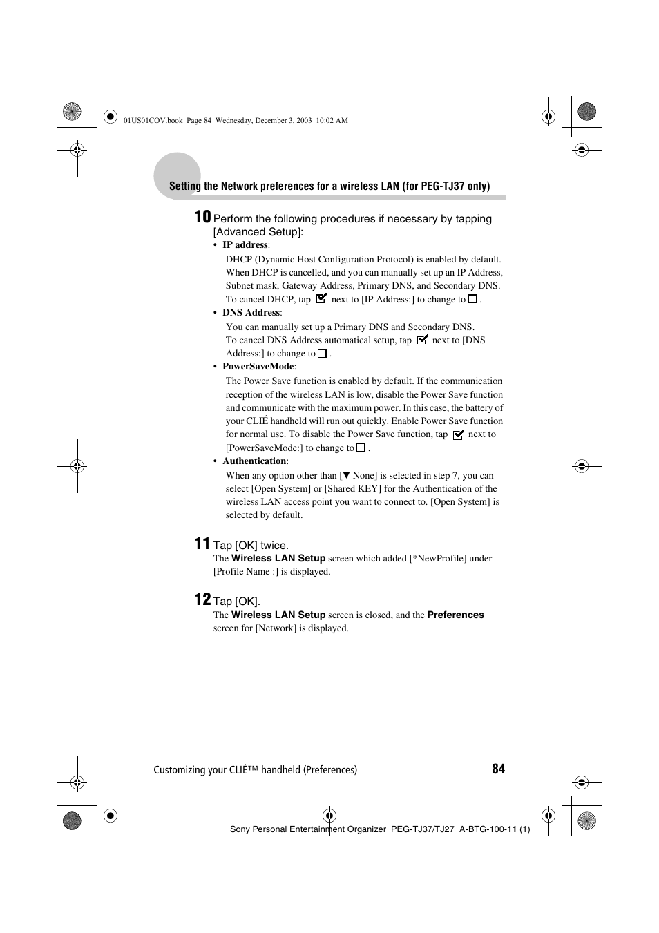 Sony PEG-TJ27 User Manual | Page 84 / 195