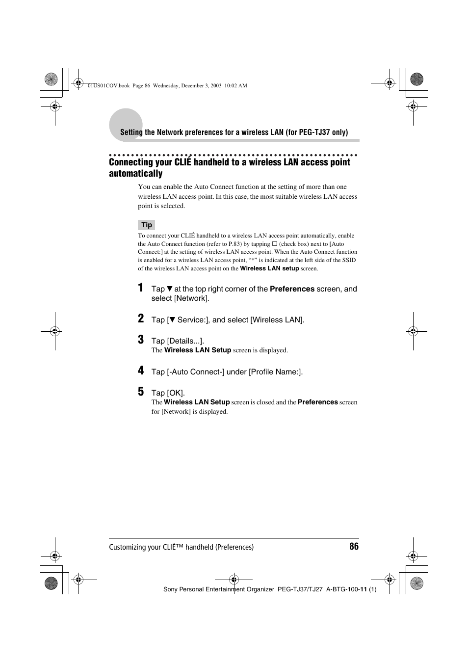 Sony PEG-TJ27 User Manual | Page 86 / 195