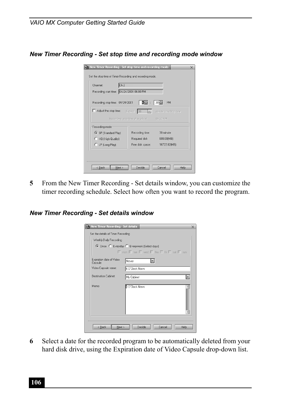 Sony PCV-MXS20 User Manual | Page 106 / 113