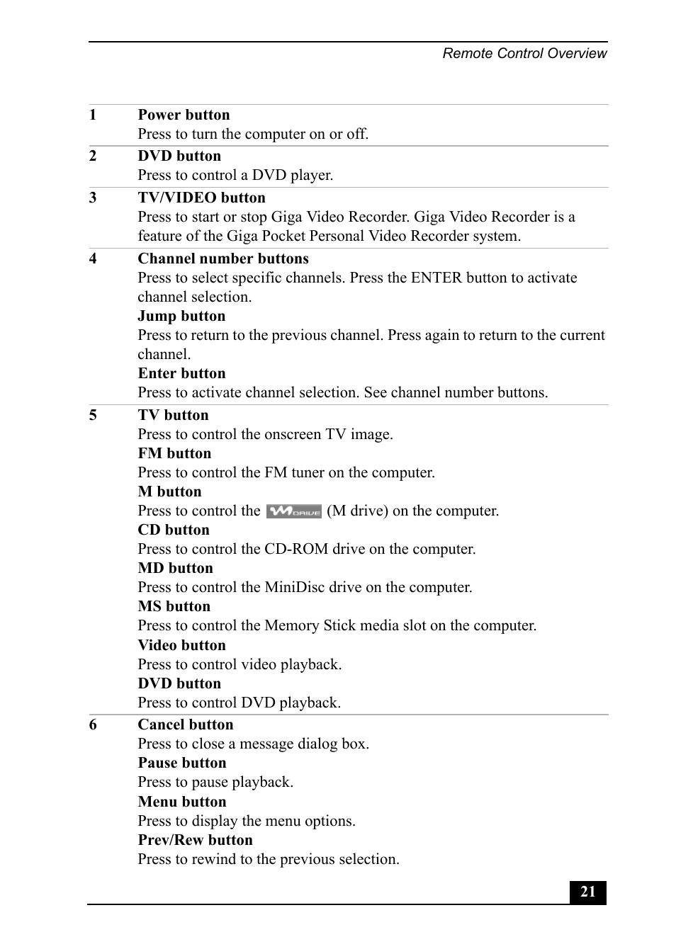 Sony PCV-MXS20 User Manual | Page 21 / 113